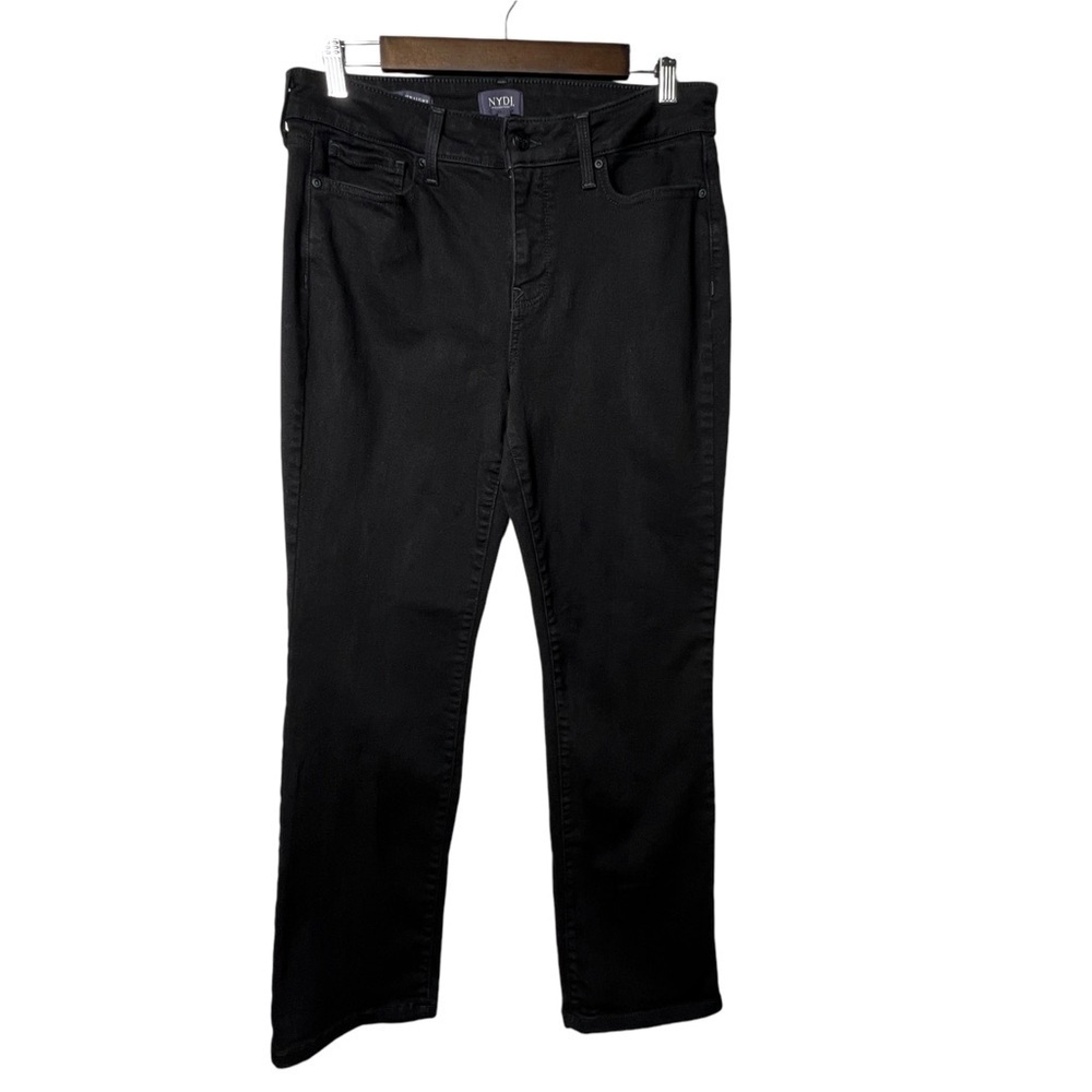 NYDJ Marilyn Straight Jeans Women's Size 10 Black LiftXTuck Technology
